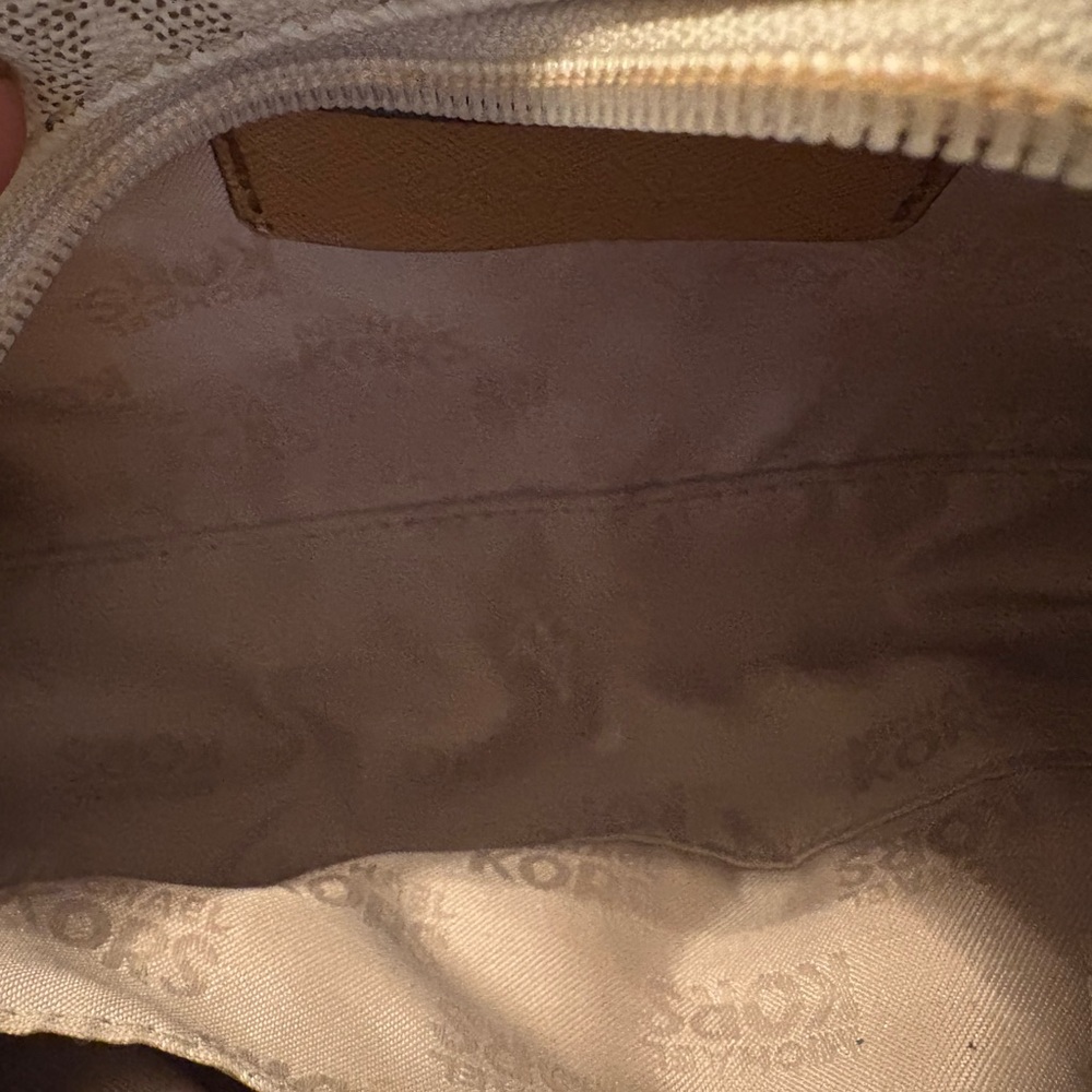 Michael Kors Beige and Brown Logo Cosmetic Case - Picture 7 of 9